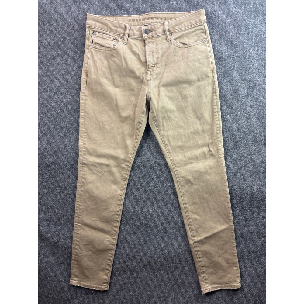 American Eagle Athletic Skinny Jeans Mens 32x32 Tan AirFlex+ Khaki Pants